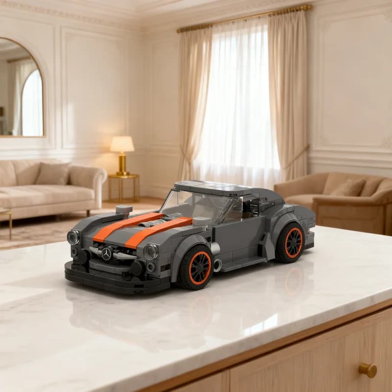 313pcs MOC Mercedesesed Benz 300 SL Custom City Champions Model Building Blocks Architecture Christmas Gifts Toy Idea Education