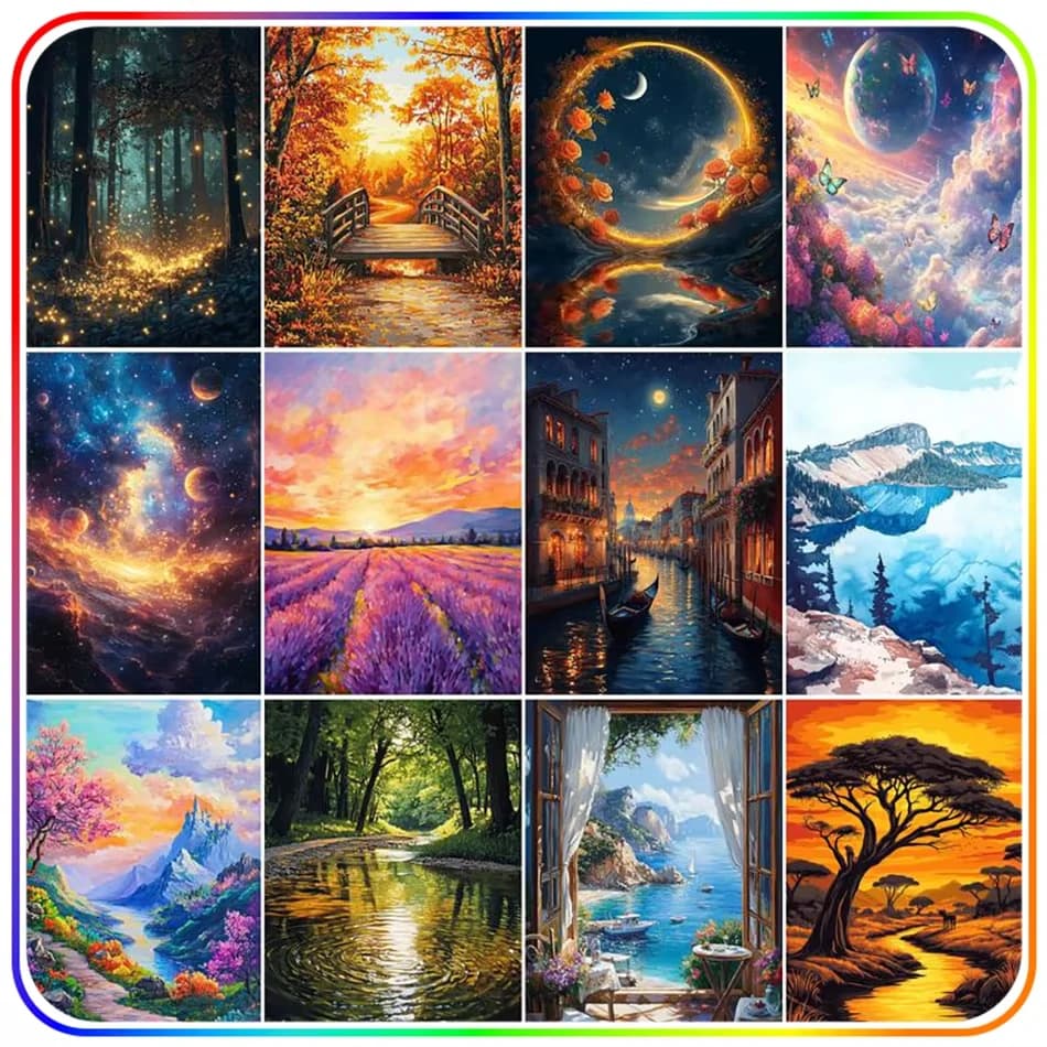 Fantasy Scenery Diamond Painting Kits Crafts Cross Stitch Accessories Mosaic Embroidery Cozy Home Decor 5D DIY Art New Toy Gift