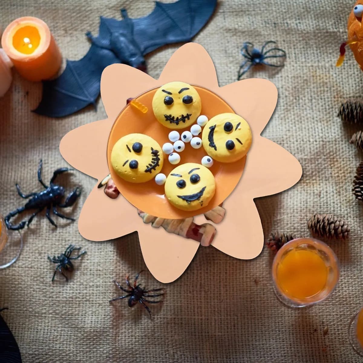 Set di 16 Piatti per Feste con Bellissimo Design Floreale, Piatti Ecologici in Carta per Compleanni, Barbecue, Pasticceria e Frutta Secca