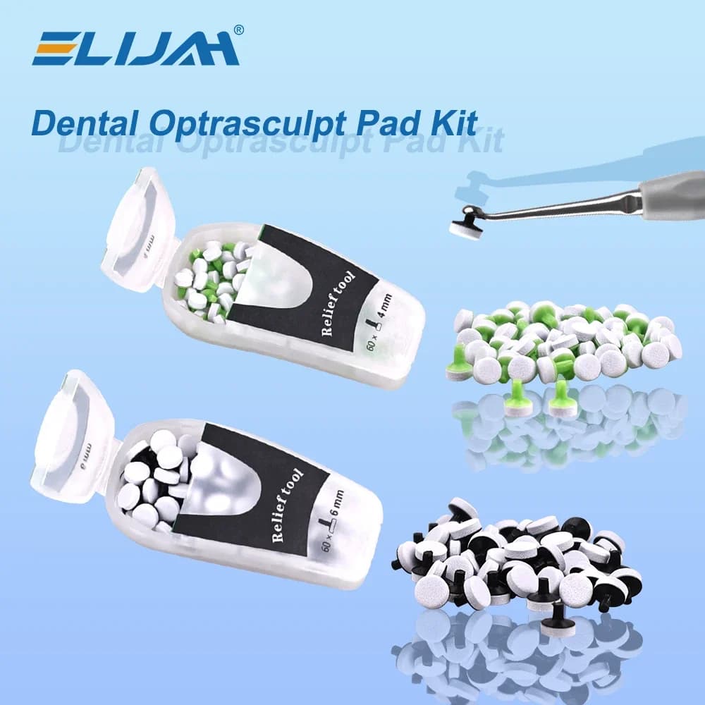 ELIJAH Dentale Composite Kit Foam Pad Printer Tools Handle Brush Light Cure Resin Filling Materials Tooth Instrument