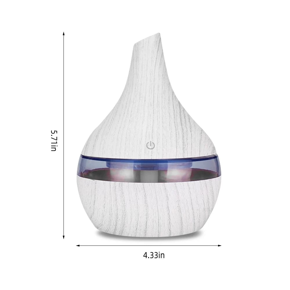 Diffusore di olio essenziale per umidificatore USB da 300ml per l'home Office Yoga aromaterapia ad ultrasuoni silenziosa con 2 oli spegnimento automatico Cool