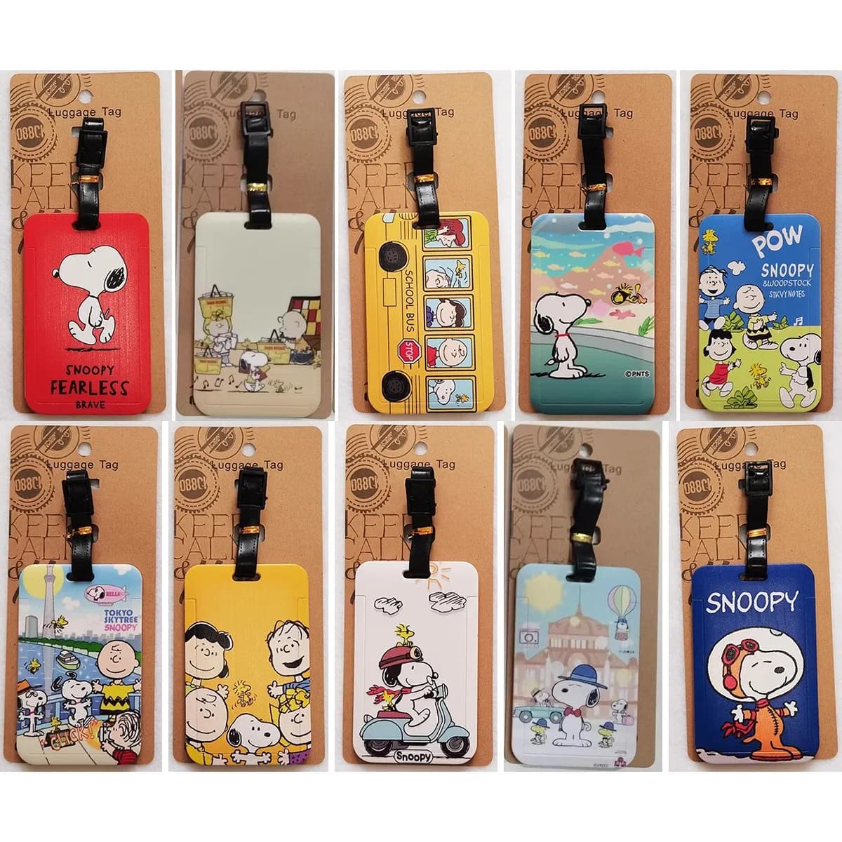 Snoopy Anime ABS etichette per bagagli Cartoon valigia Tag accessori da viaggio borsa titolare etichetta regalo di compleanno