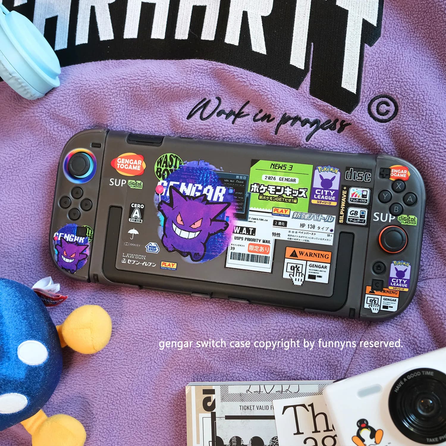 Custodia Protettiva Nera Opaca Anime Switch 2 per Console Nintendo Switch 2, Controller Joy-Con e Dock - Accessorio per Console da Gioco