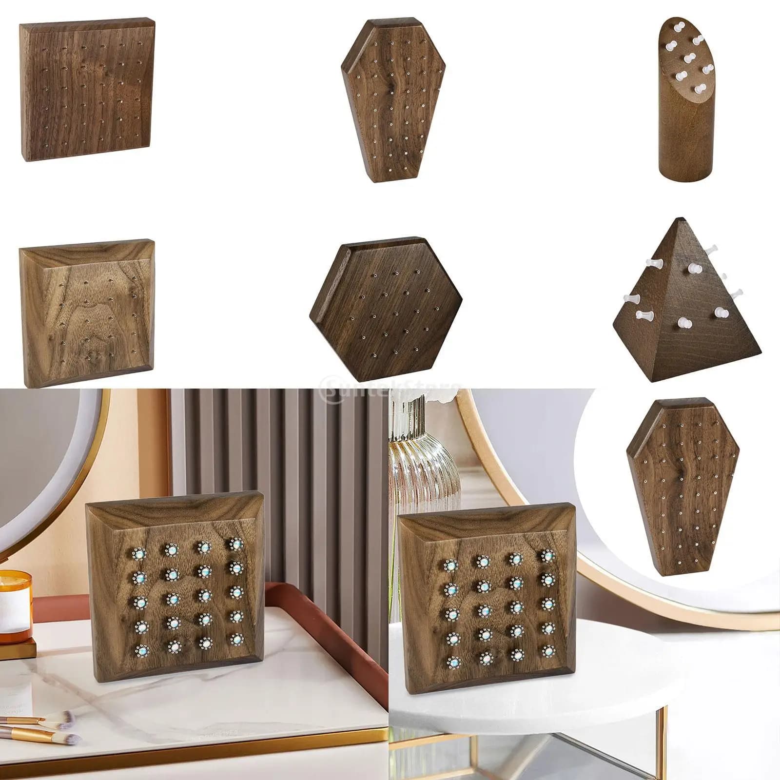 Piercing Jewelry Stand Wood Ear Studs Display Board Earrings Organizer Practical Body Piercing Accessories