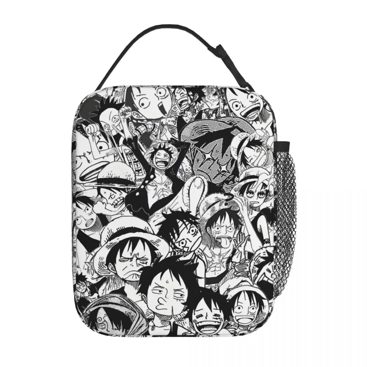 Borse Termiche Personalizzate per Pranzo con Tema Anime One Piece, Contenitori Portatili per Alimenti per Picnic all'Aperto