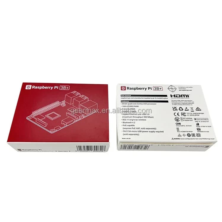 Raspberry Pi 3B+ 3B Plus Computer originale a scheda singola 1.4GHz 64 bit Quad-core Dual-band WiFi 4.2/BLE Raspberry Pi 3 Modello B+