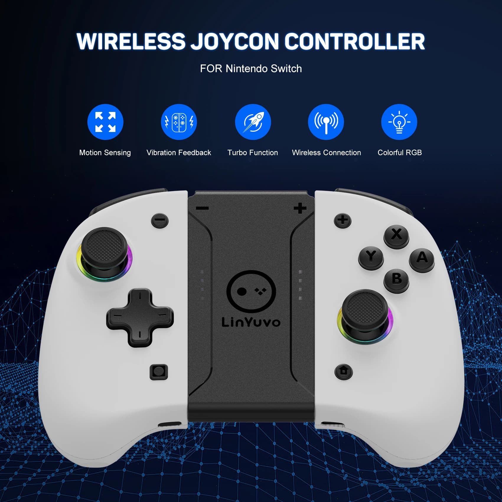 Controller Bluetooth Wireless per Nintendo Switch, OLED e Lite, Accessori per il Gaming, Gamepad con Sensore Hall, Comando Mando