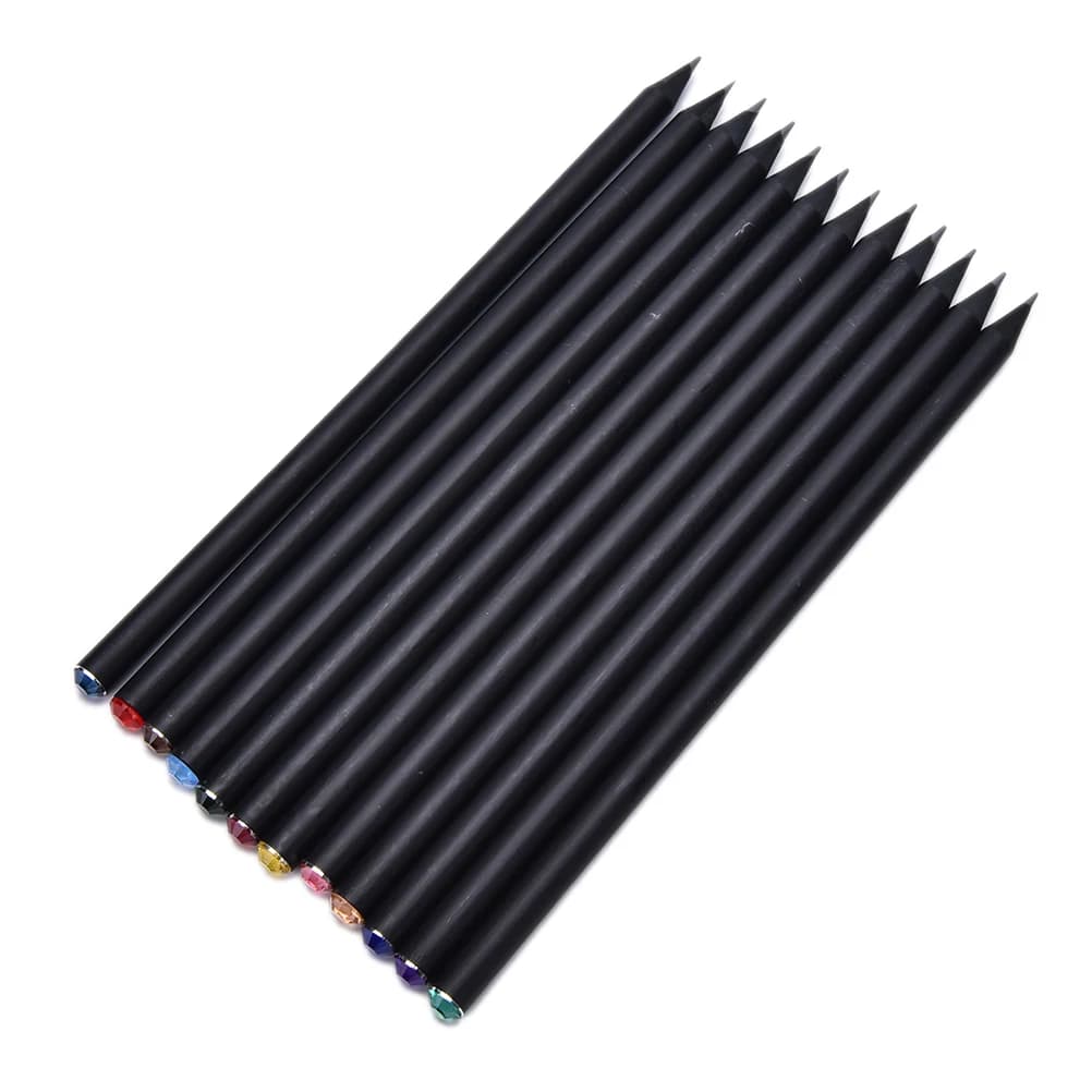 2/10pcs HB Pencils Diamond Color Pencil Stationery Writing Drawing Students Office School Supplies Creative Wooden Pencils