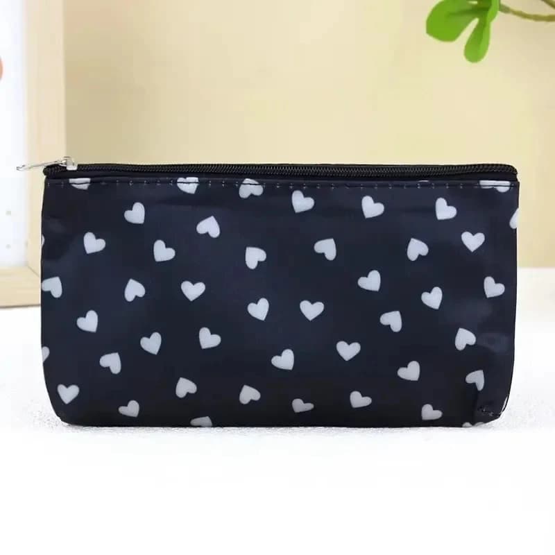 Borse Cosmetiche a Forma di Cuore con Stampa Leopardata per Donne, Pochette per Trucchi, Custodia per Prodotti Skincare, Borsa da Viaggio per Organizzare Cosmetici