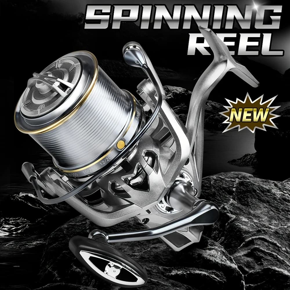 Rooblinos Stainless Steel Bearing Spinning Fishing Reel 8000 9000 10000 12000 14000 25KG Powerful Reel Saltwater Fresh Water