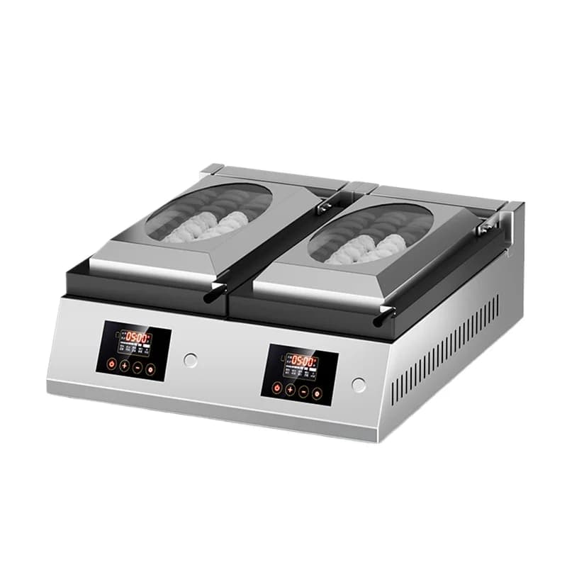 water filling, anti-burning dry frying pan sticker frying machine, intelligent single and double head frying dumpling machine