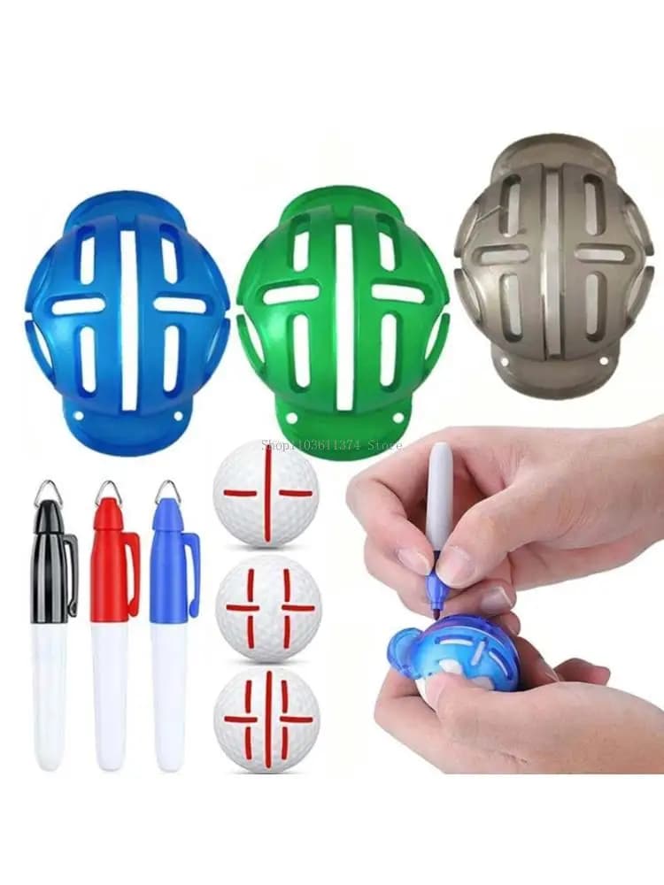 Indicatore della della pallina da golf con 3 penne Strumento sportivo all'aperto Regalo per golfisti resistenti