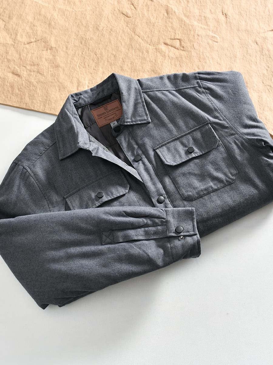 American Style Outdoor Workwear Heavy Washed Fleece Collar Men's Autumn Winter Cotton Jacket Coat Trendy Fashion Urban Style