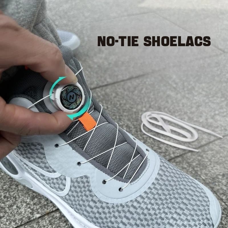 Lacci Girevoli Rotondi per Sneakers Senza Nodi, Lacci per Scarpe per Bambini e Adulti, Accessori per Scarpe Sportive e Casual, 1 Paio