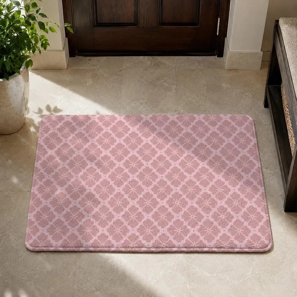 Simple And Fresh Patterns Floor Mat Flannel Non-Slip Washable Soft Rug For Bathroom Kitchen Bedroom Living Room Home Decor