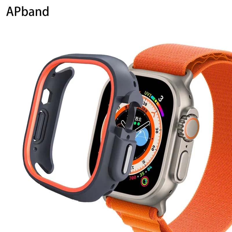 Custodia in TPU per Apple Watch Ultra 49mm custodia protettiva in gomma per paraurti iWatch Series 8 7 6 5 4 SE 44mm 40mm 45mm 41mm 44 Cover