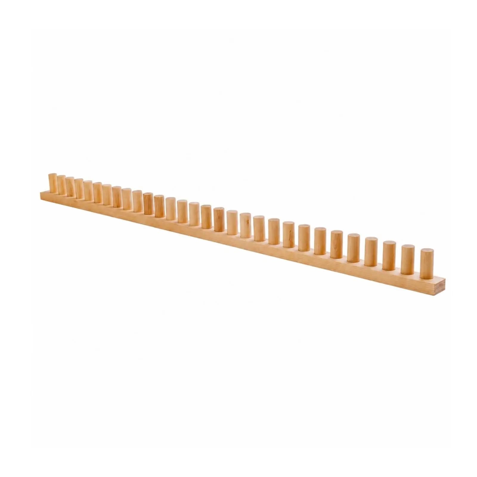 Wooden Scarf Knitting Loom Frame for Weaving DIY Afghan Craft Manual Tool with Spaced Pegs for Comfortable Hand Looping