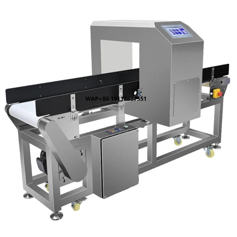 Detector of sensitive tape metals for frozen food (fish) for the food industry