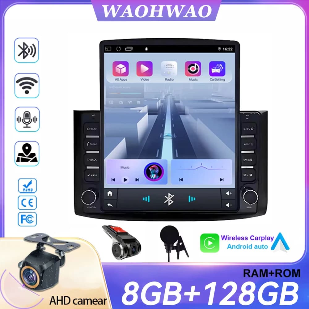 Autoradio Android 16 con Carplay per Chevrolet Aveo T250 2006-2012 e Nexia 1 2020-2022, Lettore Multimediale 9.7 Pollici, Stereo GPS Navi 4G+WIFI
