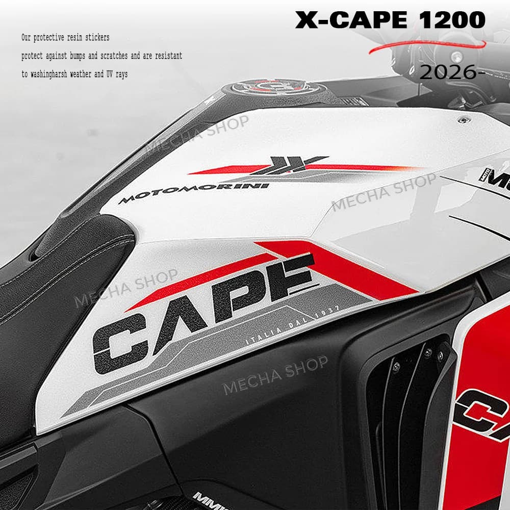 Adesivo Protettivo per Serbatoio X-Cape 1200 2026, Decalcomania per Protezione Serbatoio Moto
