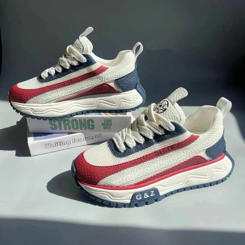 Scarpe da ginnastica unisex per tennis e camminata, modello coordinato per la famiglia, alla moda, leggere, traspiranti e comode per il tempo libero e la corsa