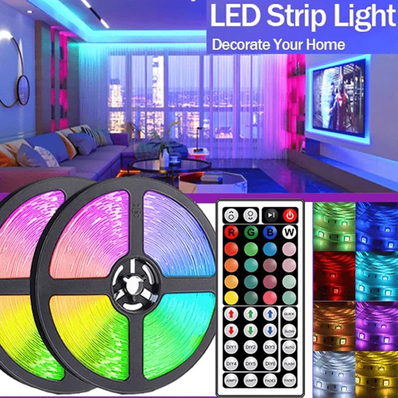 Strisce LED USB 5V con Telecomando a 44 Tasti, Luci RGB 5050 5V USB Cambia Colore, Strisce Luminose LED RGB
