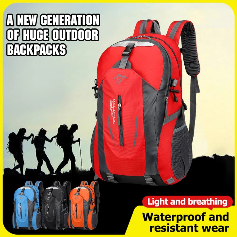 Zaino da Trekking 40L impermeabile leggero escursionismo all'aperto Trekking Daypack Rip-stop zaino da viaggio in Nylon per uomo donna