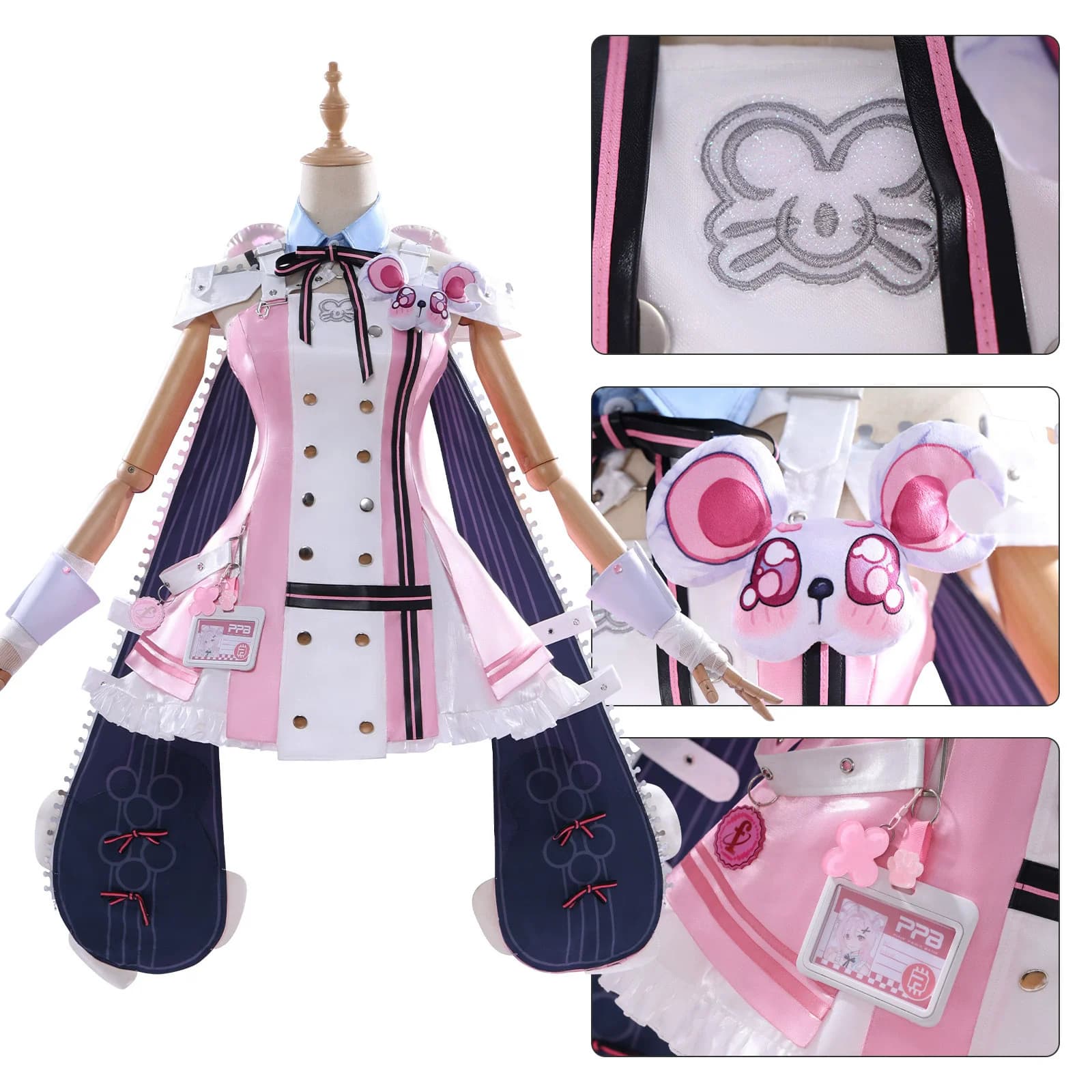 NTE Chiz Cosplay Costume Neverness to Everness Chiz Dress Accessories Full Set Anime Role Play Costumes Headwear Backpack