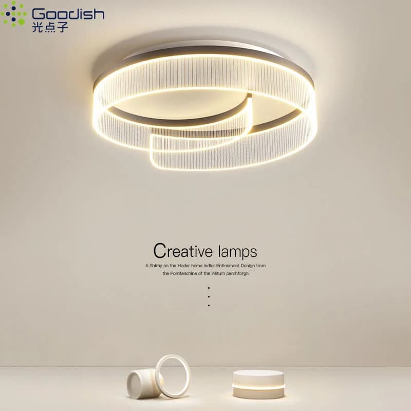 Lampade da soffitto a LED nordiche Luci di personalità a LED rotonde moderne e minimaliste per soggiorno, sala da pranzo, camera da letto, cucina, decorazione domestica di lusso