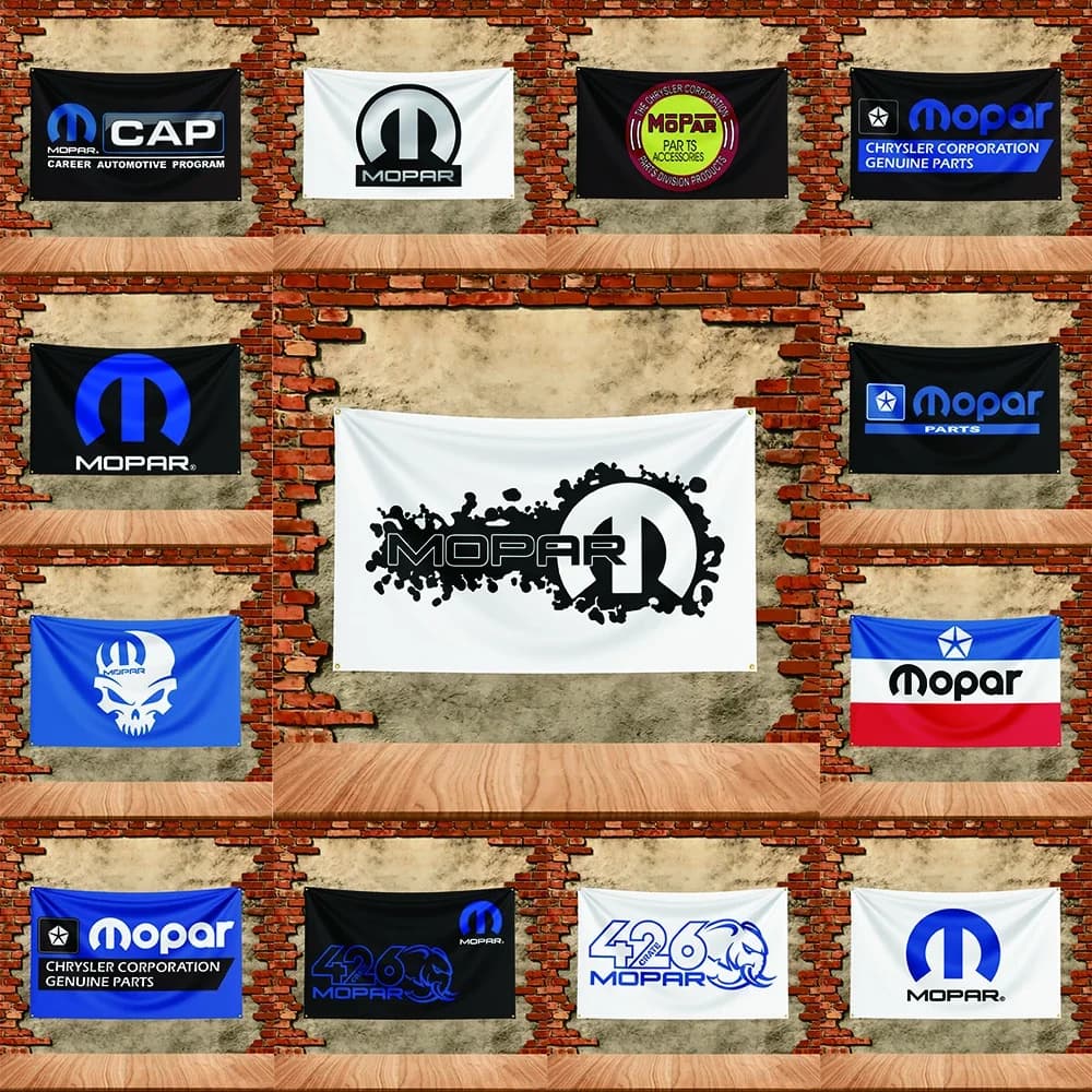 Car Parts Flag 3x5ft for Mopar Fans Banner Custom any Image Garage Bedroom Living Room Dorm Wall Hanging Decor Tapestry