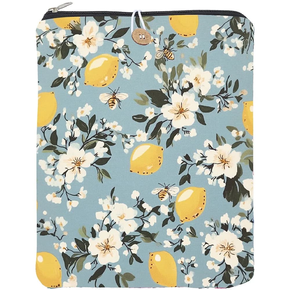1 copertina per libro in poliestere con bottone rettangolare limone 290x240 mm