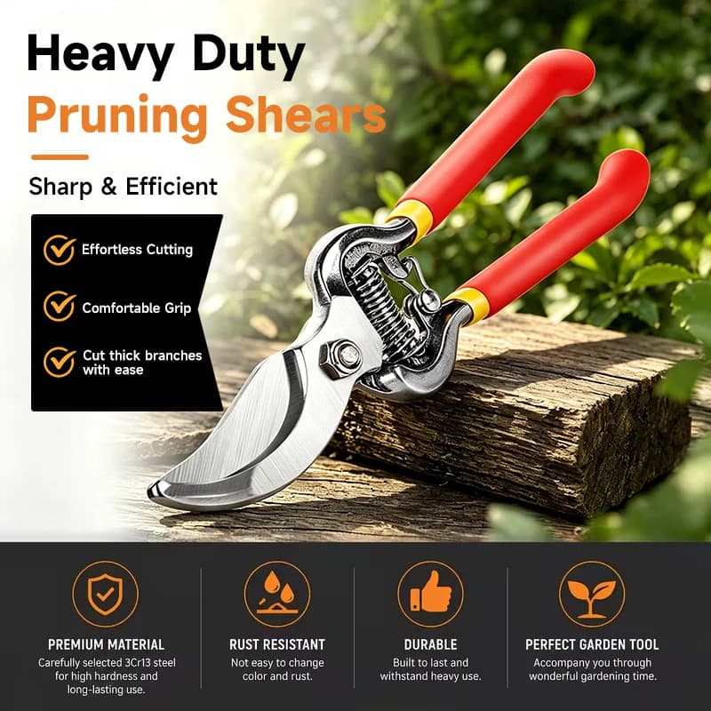 Multifunctional pruning shears, garden shears, anti-slip, garden pruning shears-ultra-sharp, durable hand trimmer, equipped with ergonomic anti-slip black handle, sharp avoidance trimmer, suitable for tree pruning and garden care.
