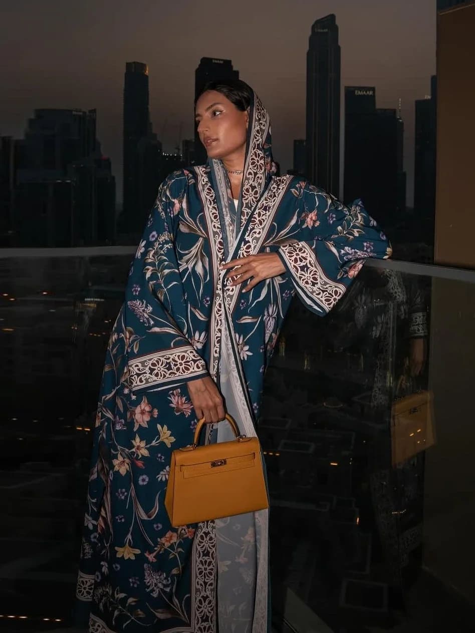 Eid Abaya Musulmano per Le Donne Stampa Cardigan Sciarpa Abiti Abaya Ramadan Marocco Dubai Jalabiya Caftano Abiti Abito Lungo 2025