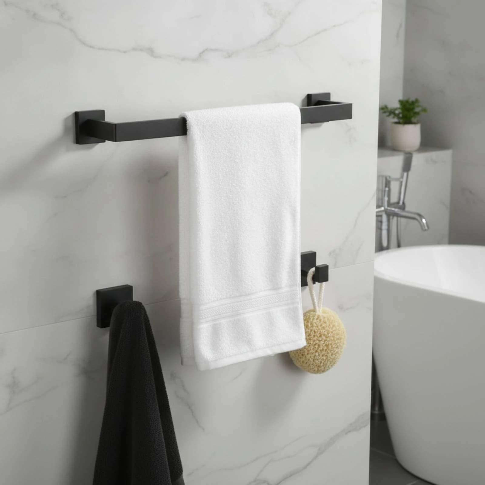3 Pieces Bathroom Hardware Set Stainless Steel Towel Loop Bathroom Tissue Holder Holder Brushed Towel Bar Minimalist