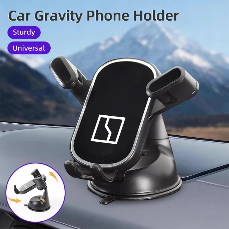 Car Gravity Phone Holder Suction Cup Base Phone Stand With Hook Accessories For Zeekr 001 FR 007GT EX1E MIX X 007 009 7X