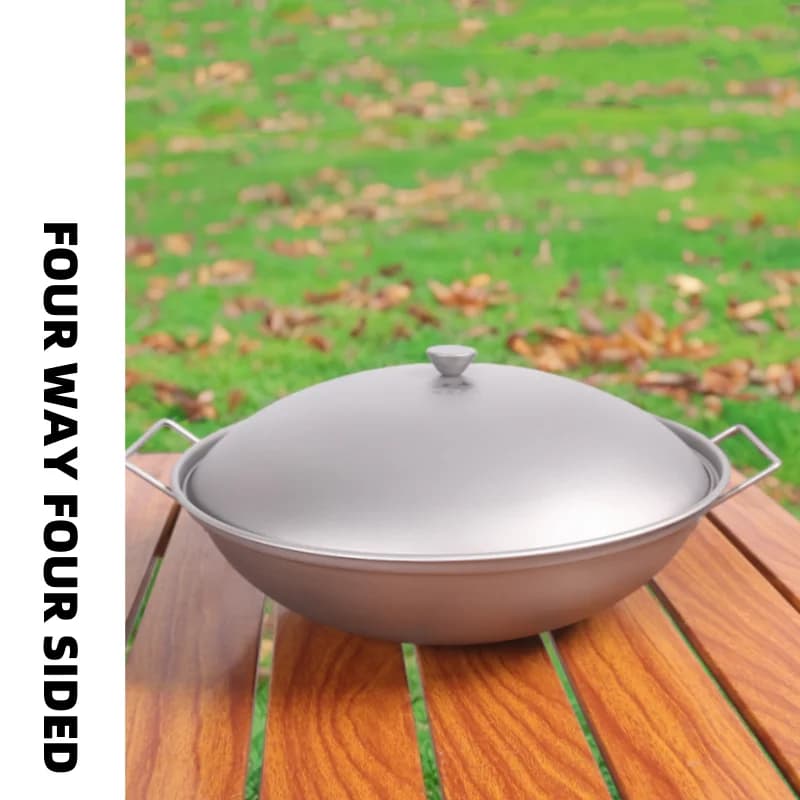 Small pure titanium alcohol stove, induction stove with double handle cover available, camping pots and outdoor picnics