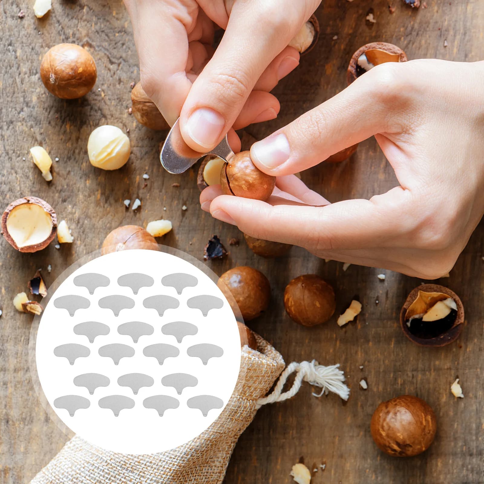 50 pezzi robusto apri dadi per macadamia in ferro di pregevole fattura strumento pratico per noci e frutta secca apri macadamia