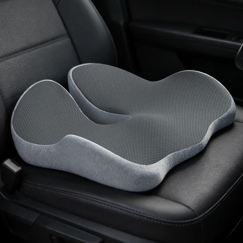 Cuscino per seggiolino auto portatile in memory foam a rimbalzo lento Cuscinetti per seggiolino auto ergonomici comodi e traspiranti Sciaticaback Sollievo dal dolore