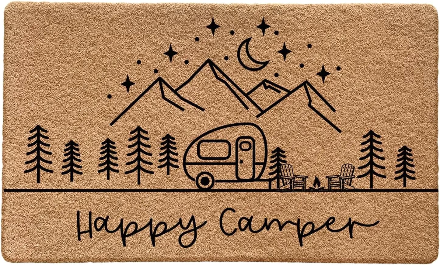 Tappetino per Porta da Campeggio 17x30 Pollici, Zerbino per Camper RV per Ingresso Esterno, Tappeto di Benvenuto per Porta d'Ingresso, Durevole e Antiscivolo