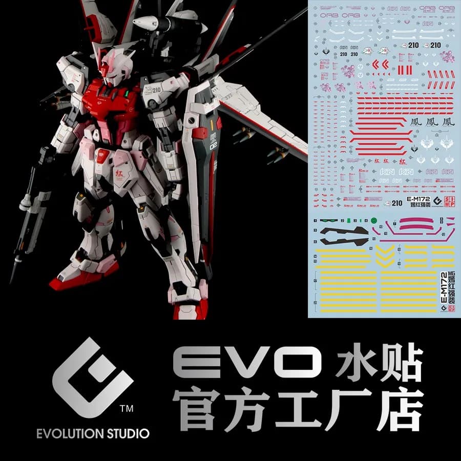 EVO Model Decalcomanie Water Decalcomanie Tool For 1/100 MG Strike Rouge Sticker Fluorescent Models Toys Detail-up Accessories