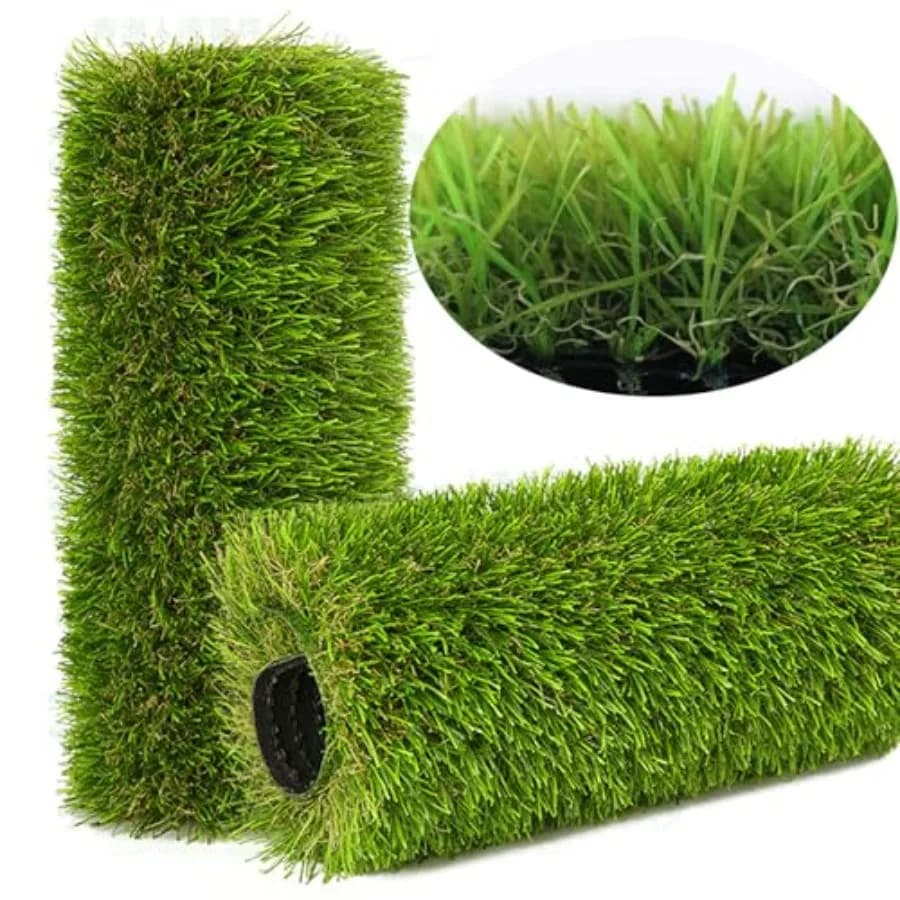 Artificial Grass Rug Outdoor Indoor 6FTX16FT Fake Grass Carpet Green Synthetic Grass Pet Turf Realistic Faux Grass Rug with Dra
