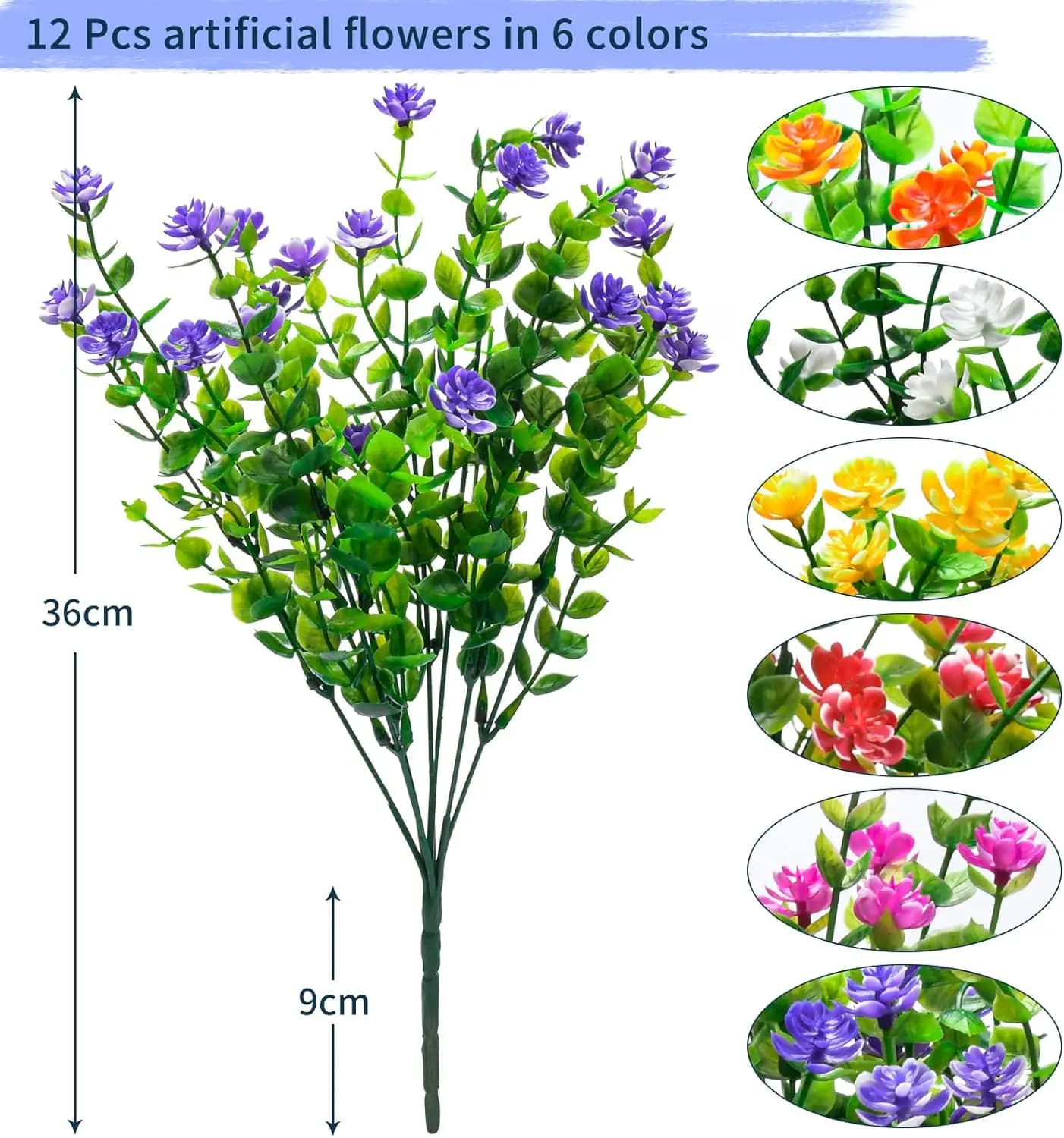 Artificial Plastic Flowers, Eucalyptus Fin Plant, Artificial Sheets for Christmas Decorations, Festes, Home, Davanzali, Bonsai, Vasi
