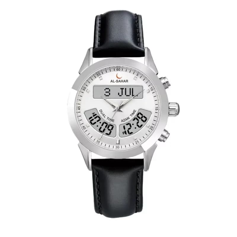 Azan Watch for Men Muslim Prayer Watches Adhan Qibla Islamic Al-Sahar Time Digital Wristwatch Luxury Muslim Watch