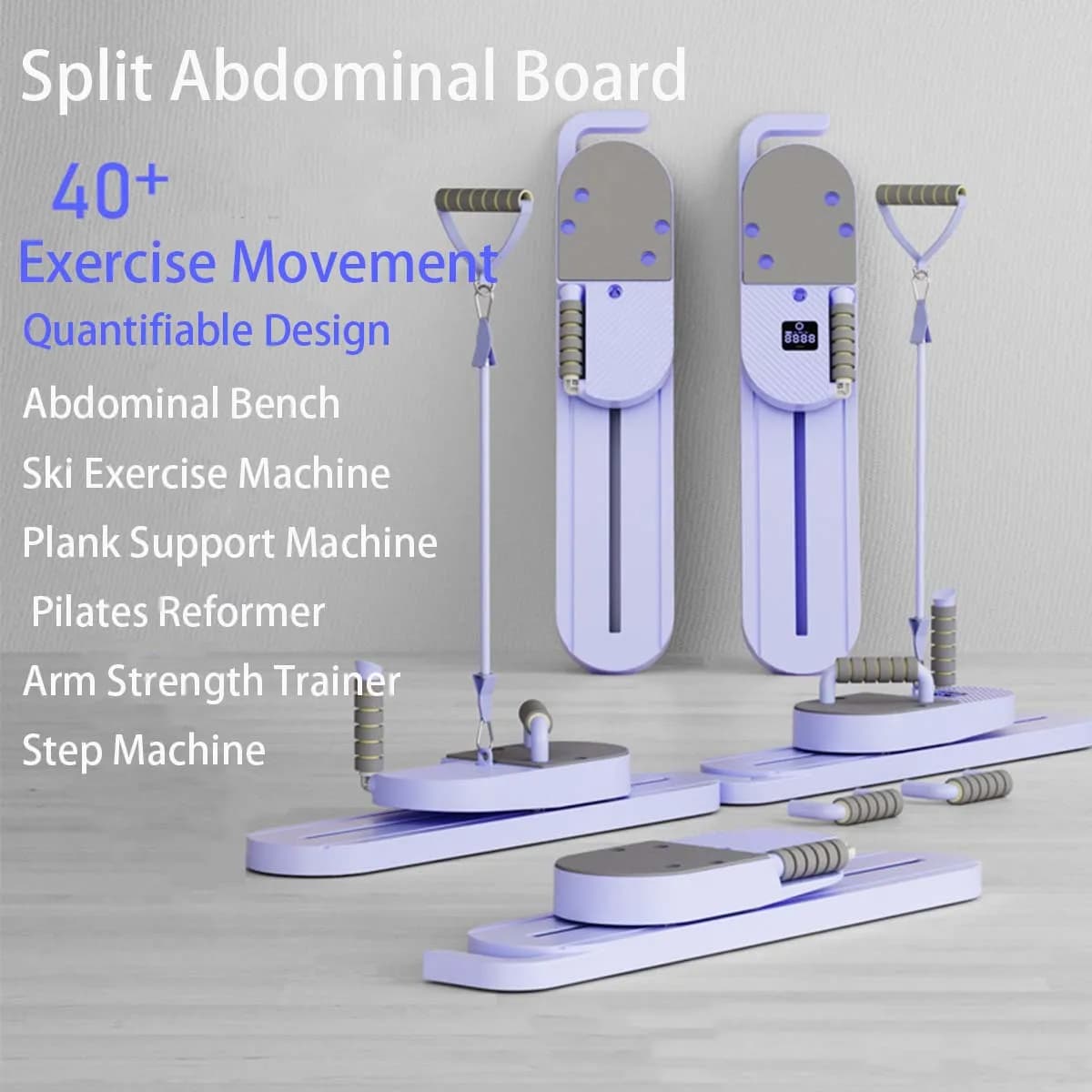 40 in 1 Foldable Push Up Board Gym Equipment for Home Pushup Handles for Floor Stackable Ab Strength Trainer with Resistance Bands