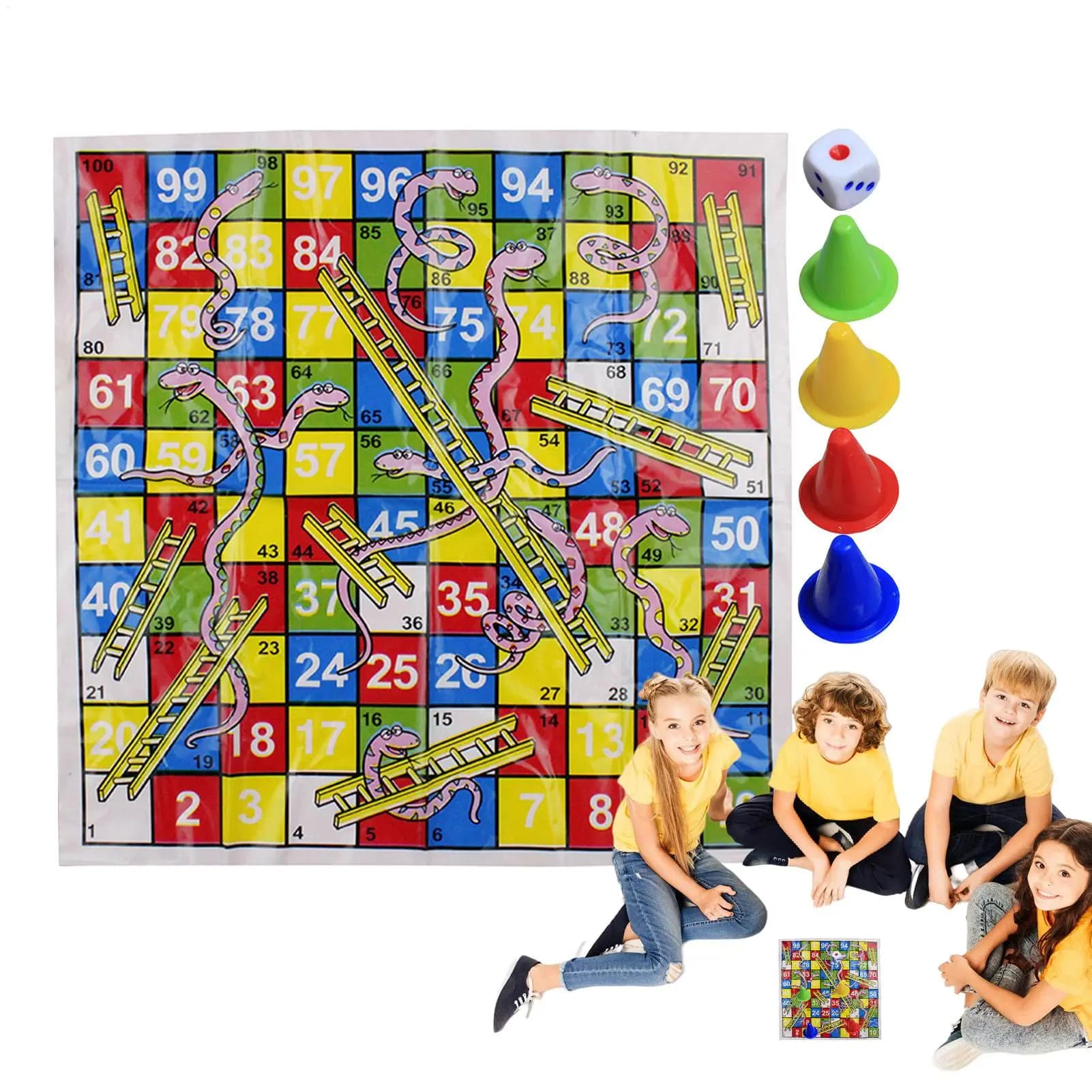 Gioco con scaletta Mini serpenti e scale Set da gioco da tavolo Divertente scacchi portatile con design compatto per feste di bambini in famiglia Viaggi