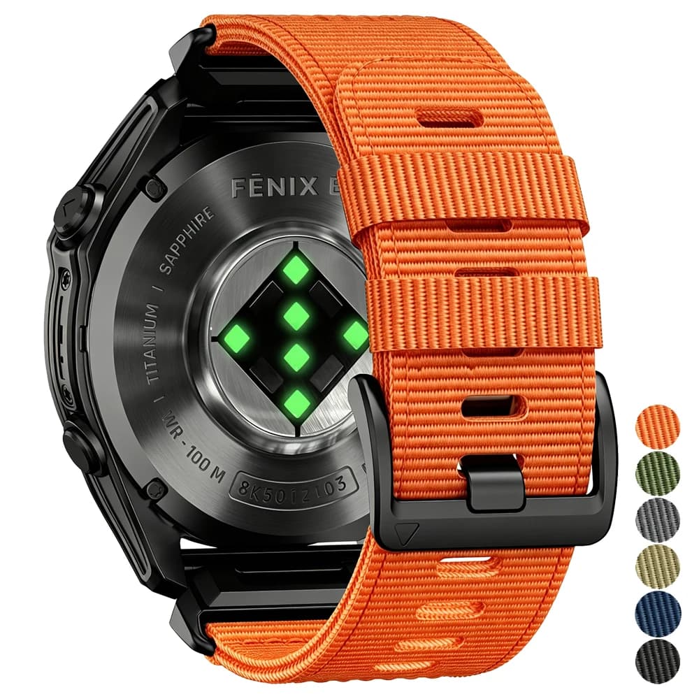 22mm 26mm Nylon Braided Strap For Garmin Tactix 8/Fenix 8 Pro E 7 7X 6 6X 5 5X Plus/Epix Pro Gen 2 51mm 47mm Quick Fit WatchBand