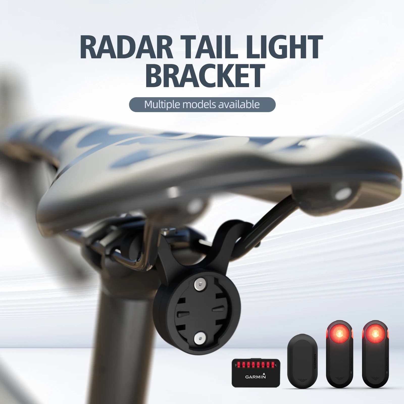 Staffa fanale posteriore per bici supporto a sella supporto per reggisella per bicicletta per Garmin Radar RTL 510 515 RVR315 Magene Radar L308 L508 SR30
