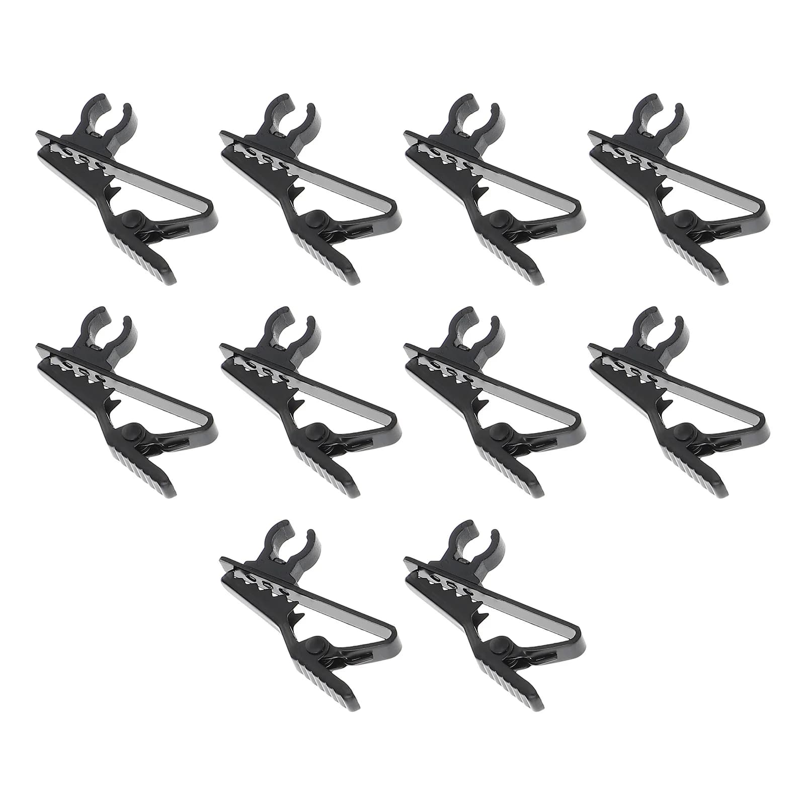 10 pezzi supporti per microfono lavalier in metallo clip in ferro clip per collare per microfono accessori audio video portatili supporto per microfono da palco per karaoke