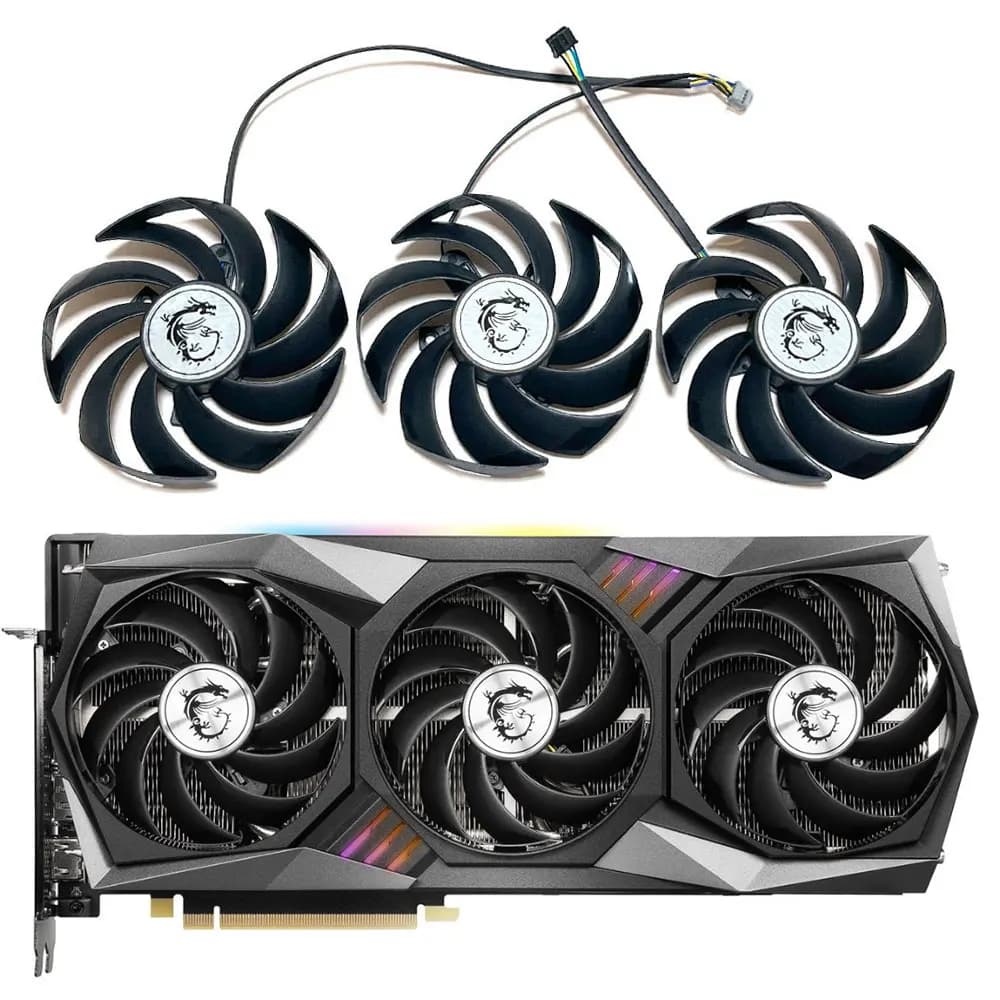 NUOVA ventola di raffreddamento MSI RTX 3060TI、3070 Gaming X Trio, per MSI RTX 3070TI、3080、3080TI、3090 Gaming X Trio Ventola di raffreddamento della scheda video