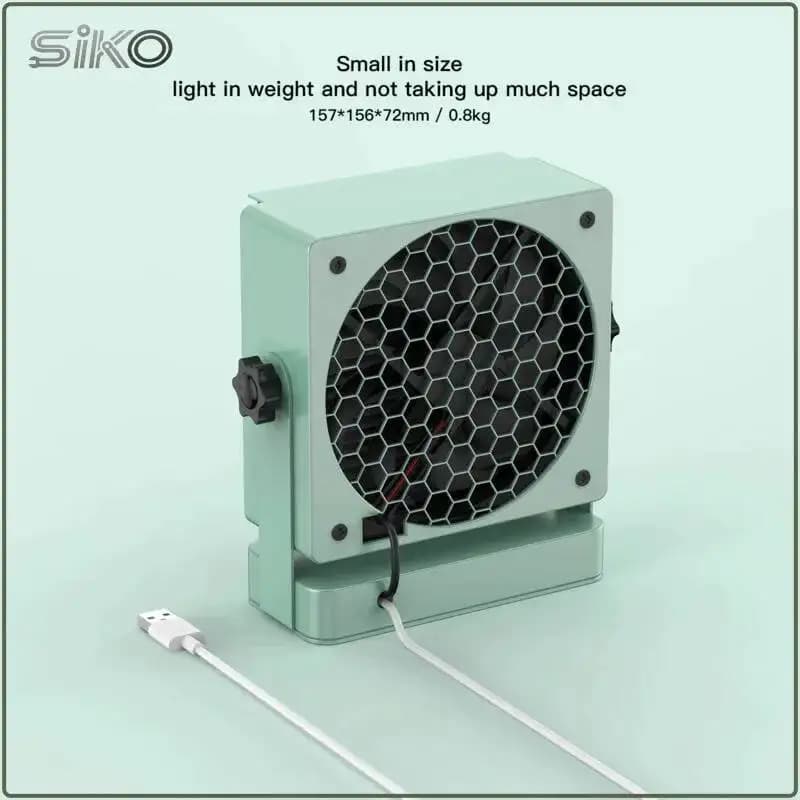 Portable Desktop Fume Extractor SK-108 with LED Work Lamp USB Powered Soldering Smoke Absorber 95% Filtration Activated Carbon